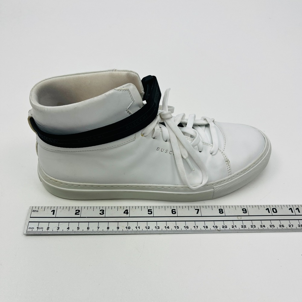 Buscemi Leather High Top Sneakers 100mm Buckle Closure‎ EU 38 US 8 - Picture 15 of 16